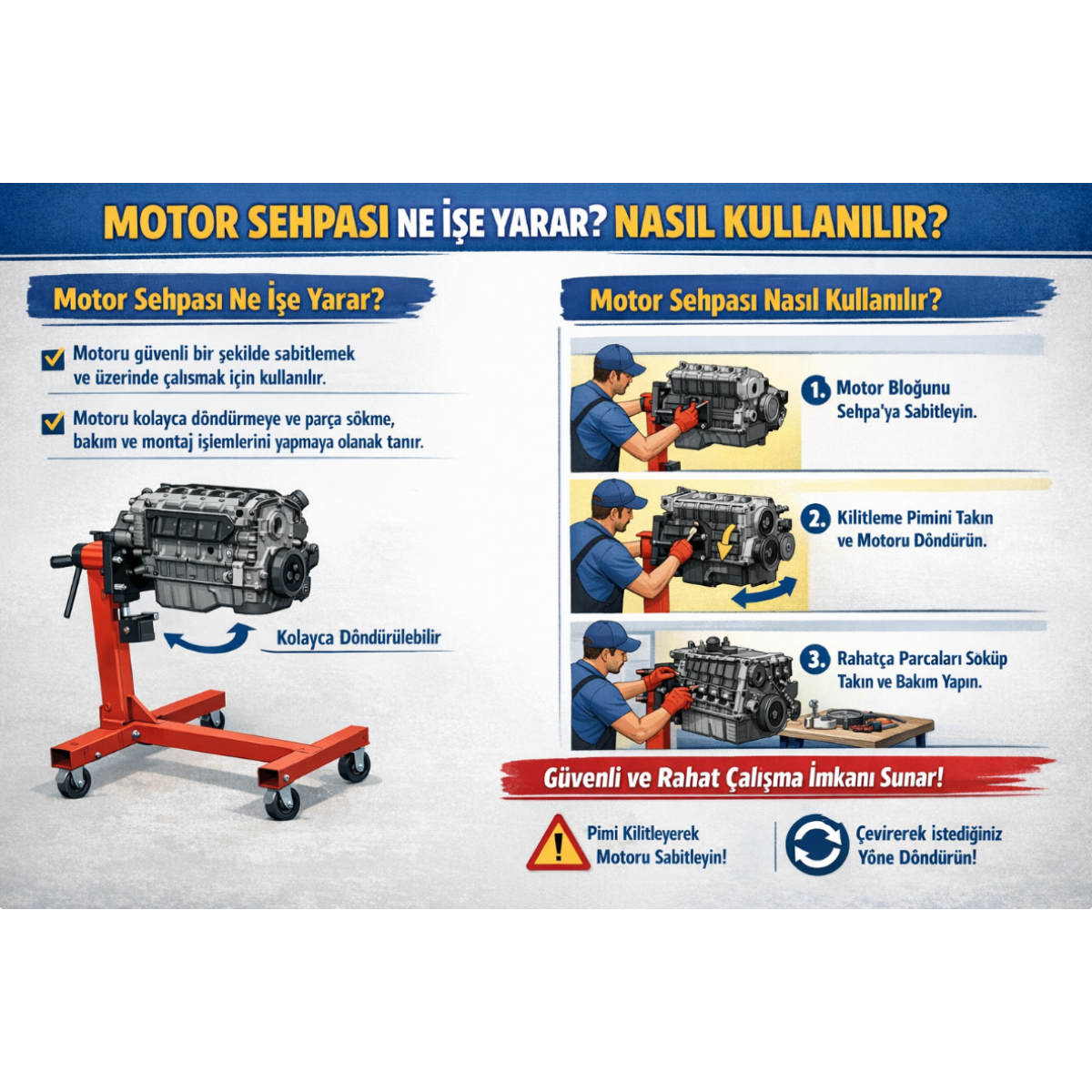 Motor Sehpası (Engine Stand) Ne İşe Yarar? Nasıl Kullanılır?