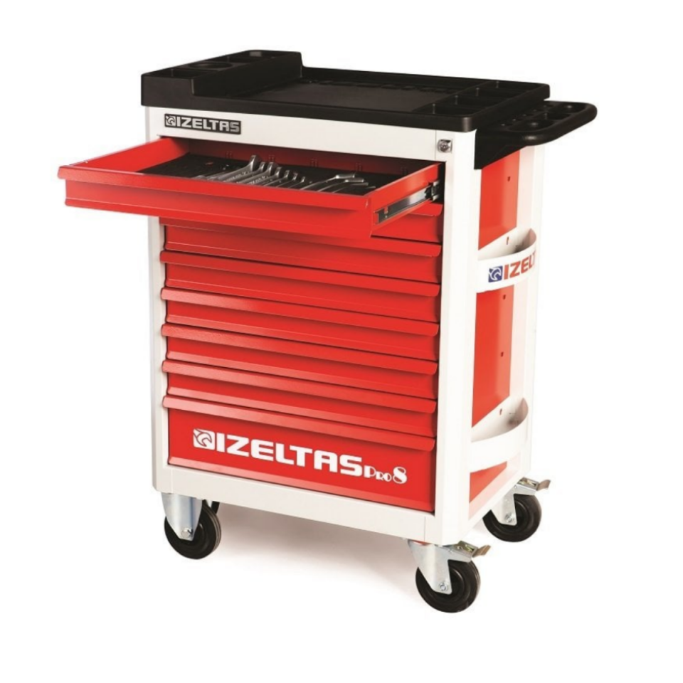 İzeltaş Pro Serisi Takım Dolabı 8 Çekmeceli - Dolu (206 Parça)