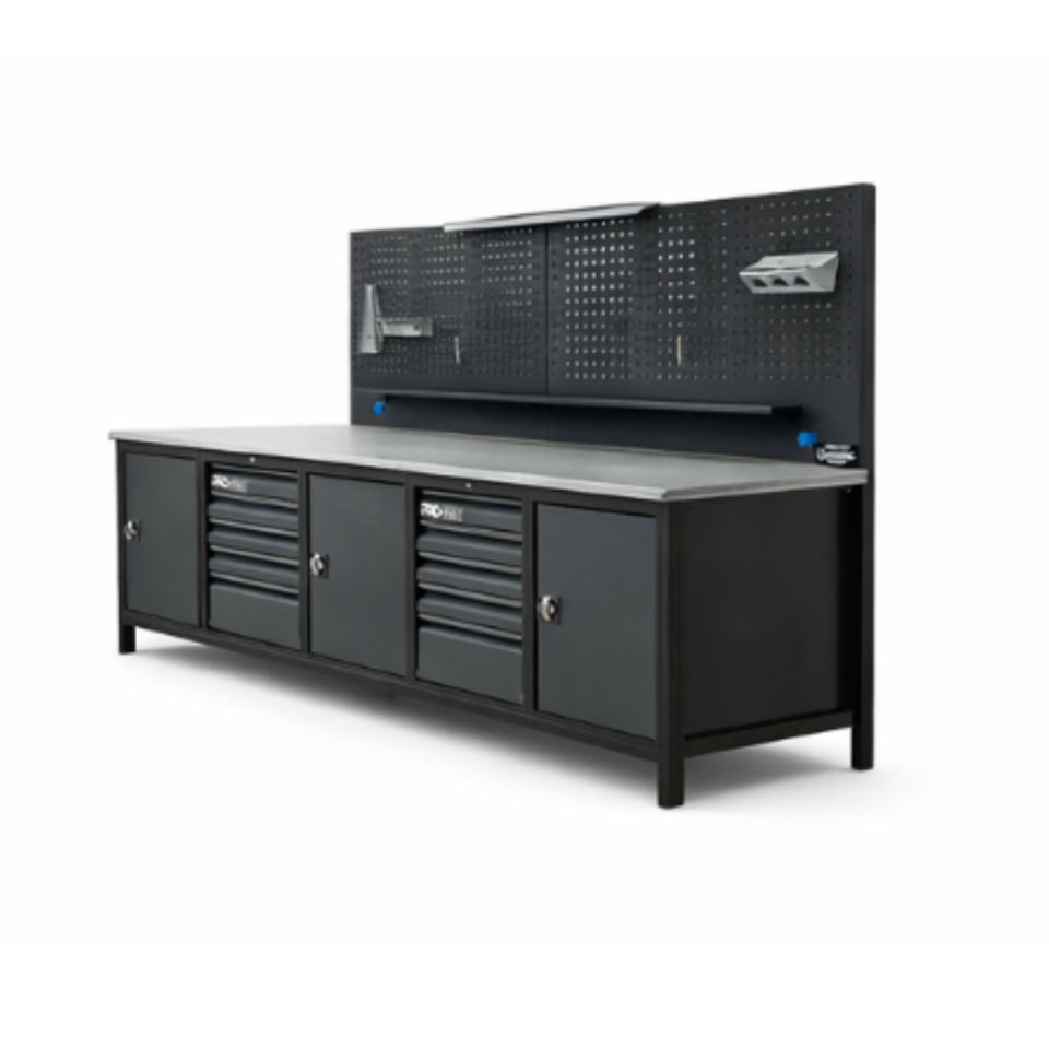 3 Metre Dolaplı 10 Çekmece Takım Tezgahı