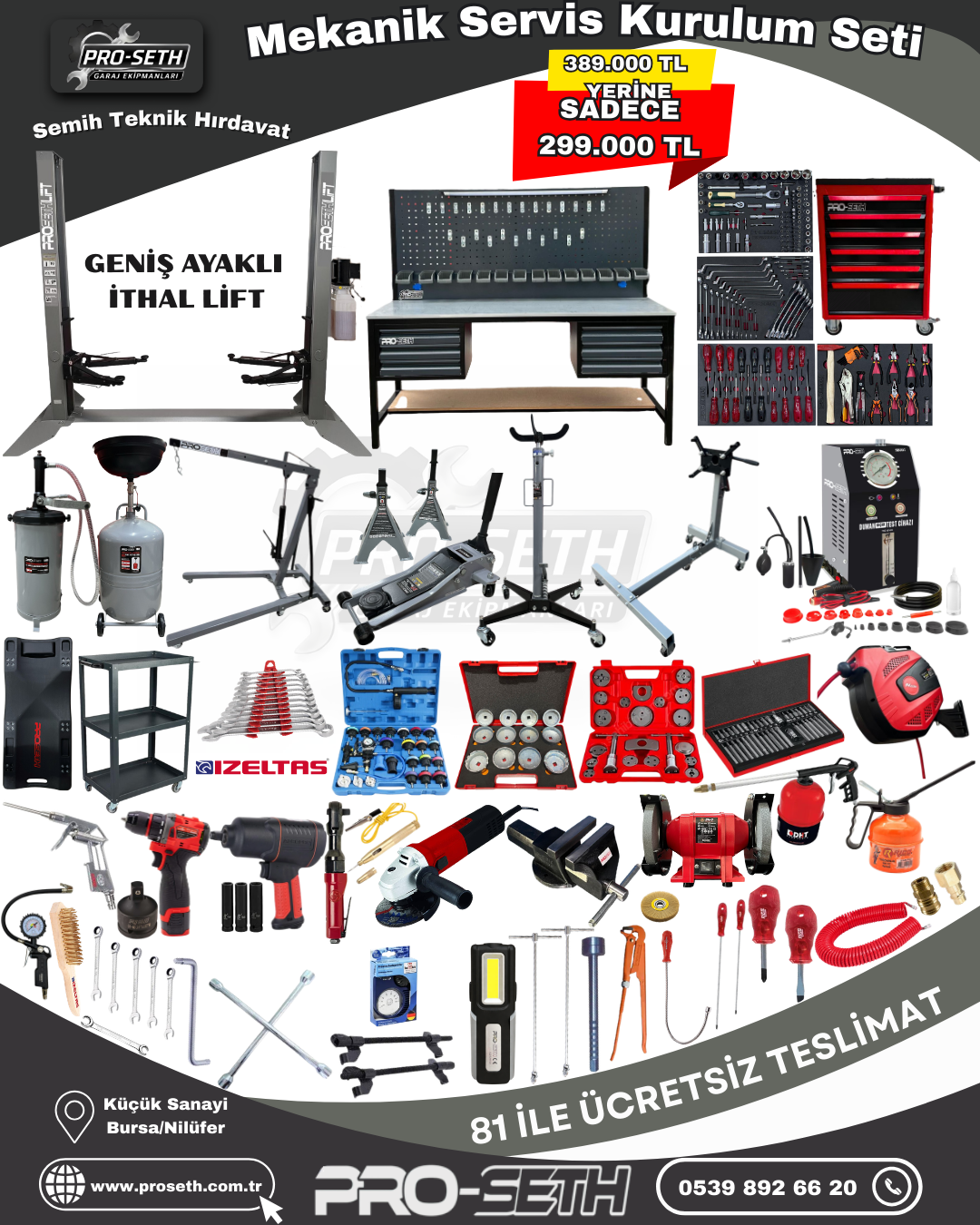 Mekanik Servis Kurulum Seti