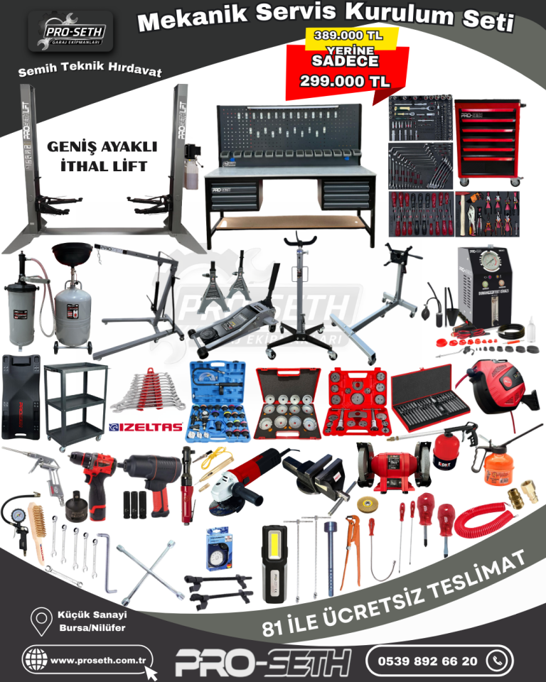 Mekanik Servis Kurulum Seti