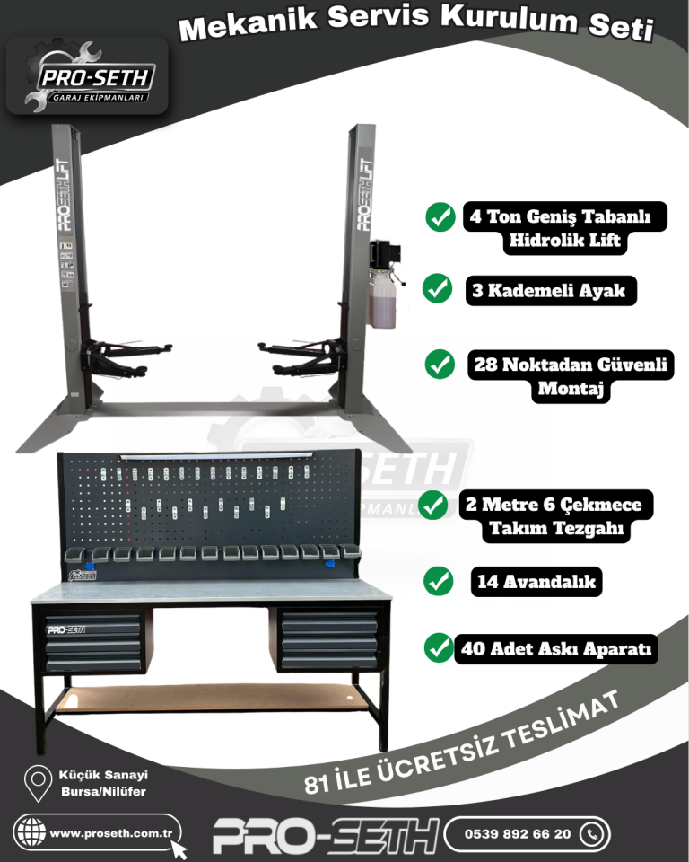 Mekanik Servis Kurulum Seti