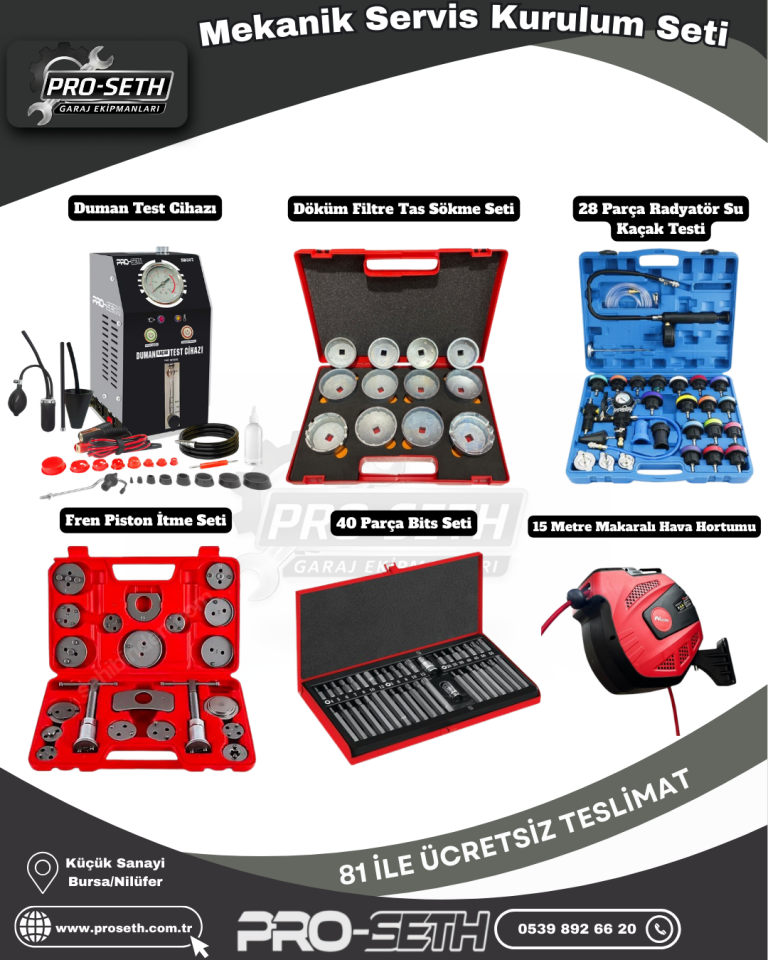 Mekanik Servis Kurulum Seti