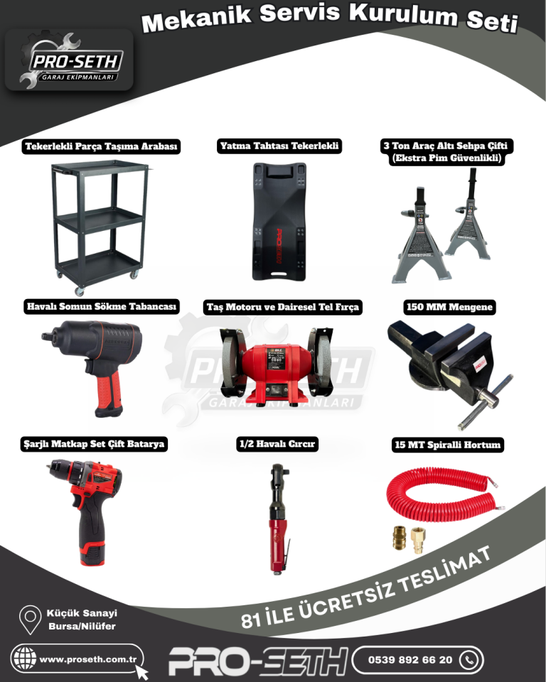 Mekanik Servis Kurulum Seti