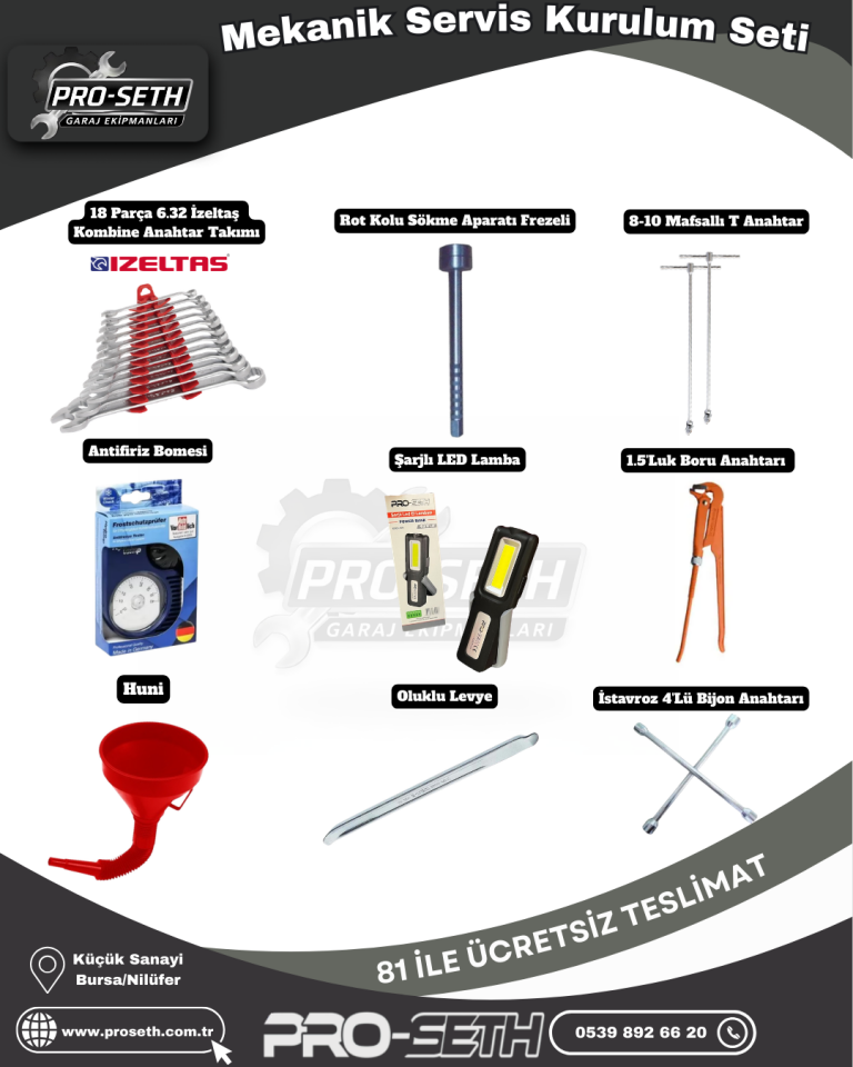 Mekanik Servis Kurulum Seti
