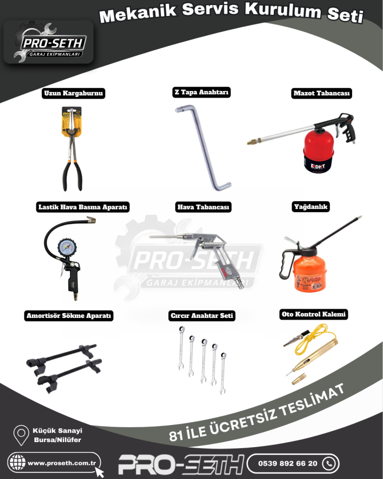 Mekanik Servis Kurulum Seti