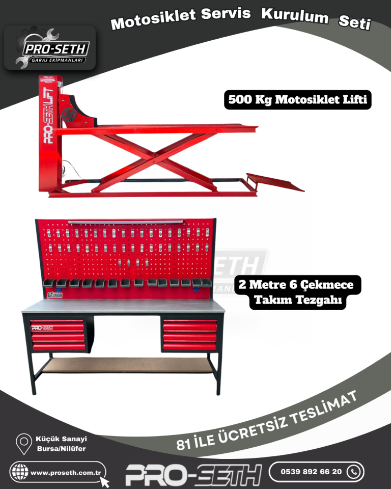 Motosiklet Tamirhane Servis Kurulum Seti