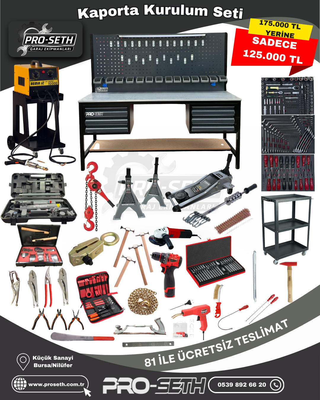 Kaporta Servis Kurulum Seti