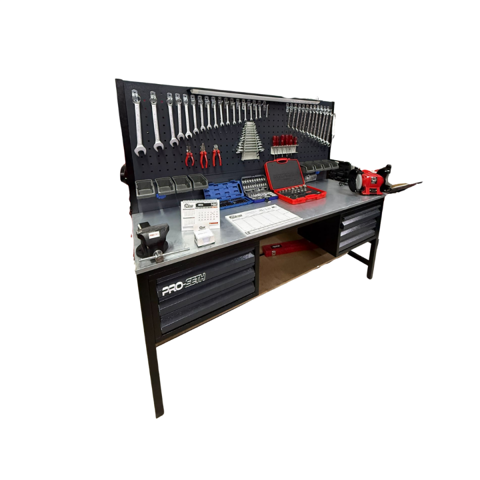 2 Metre İzeltaşlı 225 Parça Dolu Takım Tezgahı