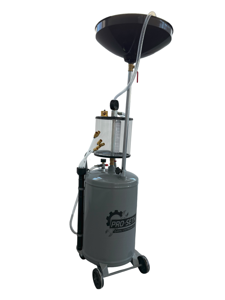 Pro-seth 70+10 Litre Kartelden Emme Havalı Yağ Boşaltma Tankı