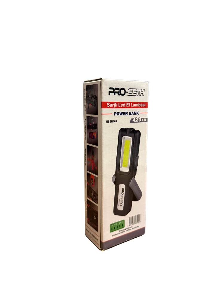 Proseth Çalışma Lambası 420 Lümen Mıknatıslı Şarjlı Led Lamba